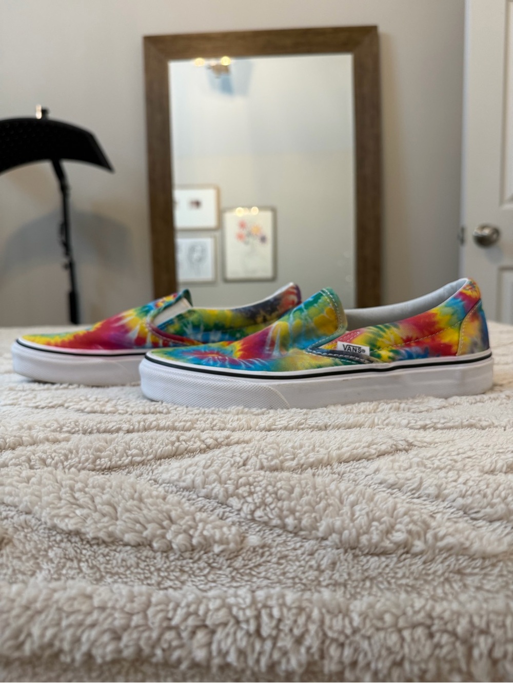 Vans Slip-On Sneakers - Tie-Dye Yellow, Blue, Pink, Green